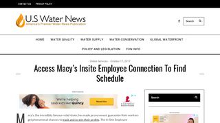 
                            9. Access Macy’s Insite Employee Connection To Find Schedule