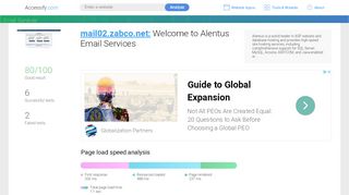 
                            8. Access mail02.zabco.net. Welcome to Alentus …