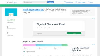 
                            3. Access mail.myaccess.ca. MyAccessMail Web Log In