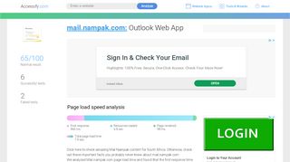 
                            7. Access mail.nampak.com. Outlook Web App