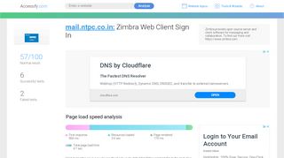 
                            5. Access mail.ntpc.co.in. Zimbra Web Client Sign In