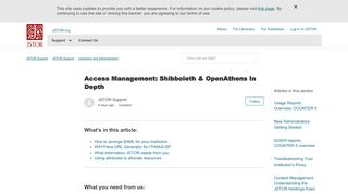 
                            8. Access Management: Shibboleth & OpenAthens In Depth – JSTOR ...