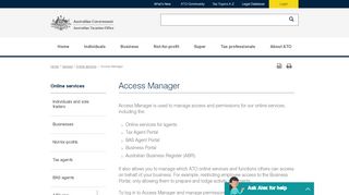 
                            1. Access Manager | Australian Taxation Office - Ato