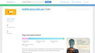 
                            5. Access mobile.qccu.com.au. Login