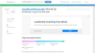 
                            3. Access moodle.ambrose.edu. Moodle @ …