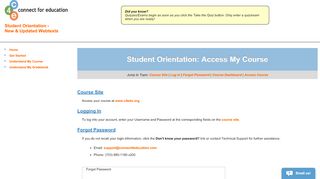 
                            3. Access My Course - Connect for Education - Student Orientation