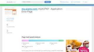 
                            7. Access my.acpny.com. myACPNY - Application Error Page