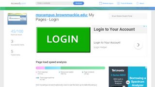 
                            2. Access mycampus.brownmackie.edu. My Pages - Login