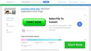 
                            6. Access mychart.utmb.edu. MyChart - Application Error Page