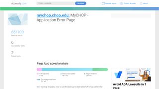 
                            9. Access mychop.chop.edu. MyCHOP - Application Error Page