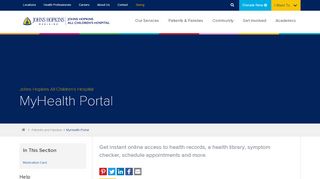 
                            11. Access MyHealth Patient Portal - Johns Hopkins All Children's Hospital