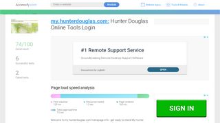 
                            2. Access my.hunterdouglas.com. Hunter Douglas Online Tools Login