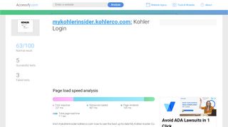 
                            7. Access mykohlerinsider.kohlerco.com. Kohler Login