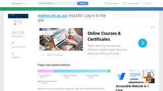 
                            3. Access mylms.cti.ac.za. myLMS: Log in to the site