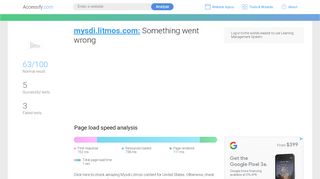 
                            6. Access mysdi.litmos.com. Something went wrong