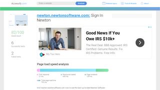 
                            2. Access newton.newtonsoftware.com. Sign In Newton