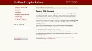 
                            9. Access Old Courses · Blackboard Help for Students