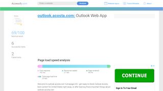 
                            3. Access outlook.acosta.com. Outlook Web App