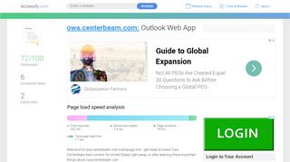 
                            2. Access owa.centerbeam.com. Outlook Web App
