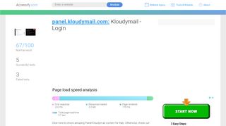 
                            6. Access panel.kloudymail.com. Kloudymail - Login