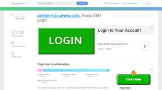 
                            5. Access partner-itss.avaya.com. Avaya SSO Login