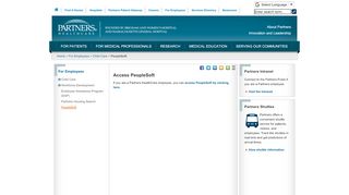 
                            5. Access PeopleSoft | For Employees | Partners HealthCare