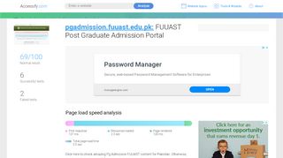 
                            6. Access pgadmission.fuuast.edu.pk. FUUAST Post Graduate ...