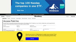 
                            9. Access Point Inc - Company Profile and News - Bloomberg Markets