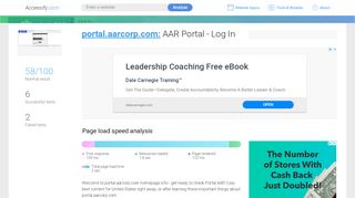 
                            7. Access portal.aarcorp.com. AAR Portal - Log In
