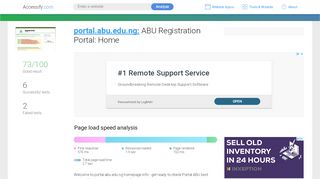 
                            7. Access portal.abu.edu.ng. ABU Registration Portal: Home