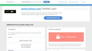 
                            8. Access portal.cmtnyc.com. FleetNet Login