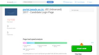 
                            6. Access portal.jeeadv.ac.in. JEE (Advanced) 2017 ...