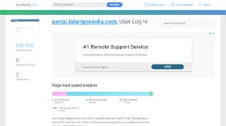 
                            6. Access portal.talentproindia.com. User Log In