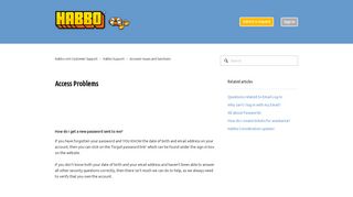 
                            10. Access Problems – Habbo.com Customer Support