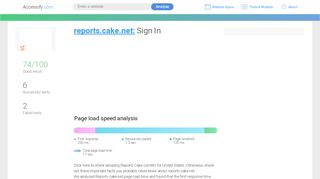 
                            5. Access reports.cake.net. Sign In