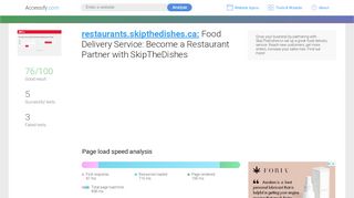 
                            7. Access restaurants.skipthedishes.ca. Food Delivery …