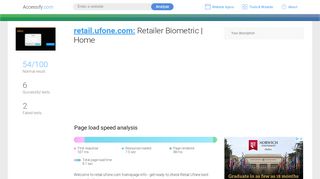 
                            5. Access retail.ufone.com. Retailer Biometric | Home