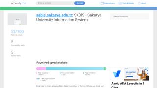 
                            8. Access sabis.sakarya.edu.tr. SABİS - Sakarya …