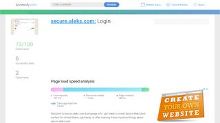 
                            9. Access secure.aleks.com. Login