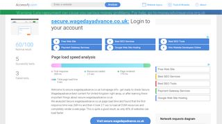 
                            8. Access secure.wagedayadvance.co.uk. Login to your account