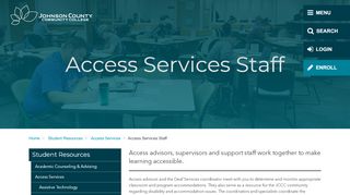 
                            7. Access Services Staff - Johnson County Community College