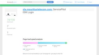 
                            3. Access sla.mauritiustelecom.com. ServicePilot ISM Login