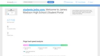 
                            8. Access students.jmhs.com. Welcome to James Madison High ...