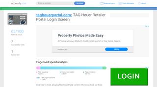
                            5. Access tagheuerportal.com. TAG Heuer Retailer Portal Login Screen