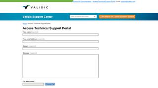 
                            7. Access Technical Support Portal - Validic