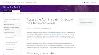 
                            3. Access the Administrator Directory on a federated server—Portal for ...