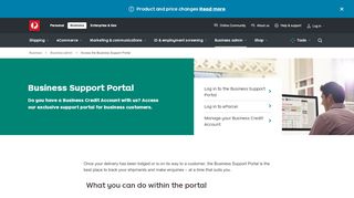 
                            2. Access the Business Support Portal - Australia Post