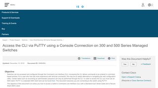 
                            4. Access the CLI via PuTTY using a Console Connection on ...