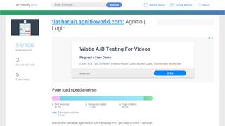 
                            5. Access tiasharjah.agnitioworld.com. Agnitio | Login