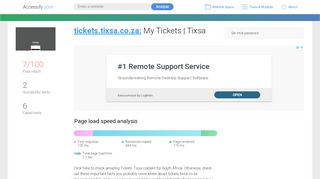 
                            5. Access tickets.tixsa.co.za. My Tickets | Tixsa